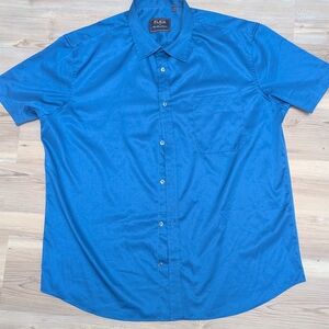 FLEX Men's Vibrant Blue Casual Button Down Shirt